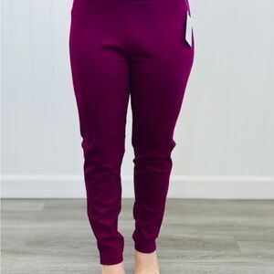 Women's Wine Skinny Pants